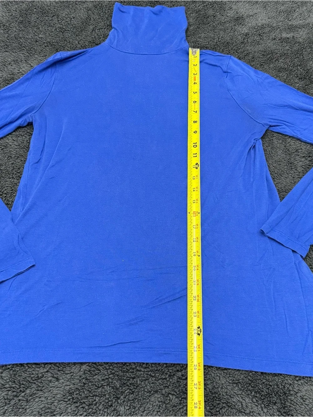 J. Crew Tencel Lyocell Turtleneck Top Split Hem Tunic K3763 Blue Womens Medium